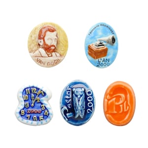 Feve Artisanale Publicitaire, Can Gogh JC Court, Phonographe Rodriguez, Montre Vauvert, Cigale Pastor Bonnet, Figurine de Galette des Rois