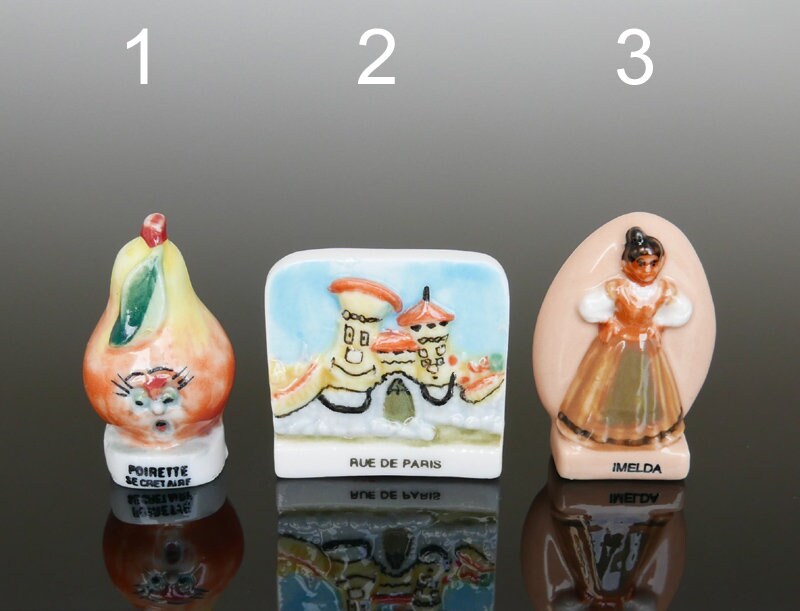 Vtg Tiny Porcelain Pear Asterix Park Resort Imelda Shrek Etsy
