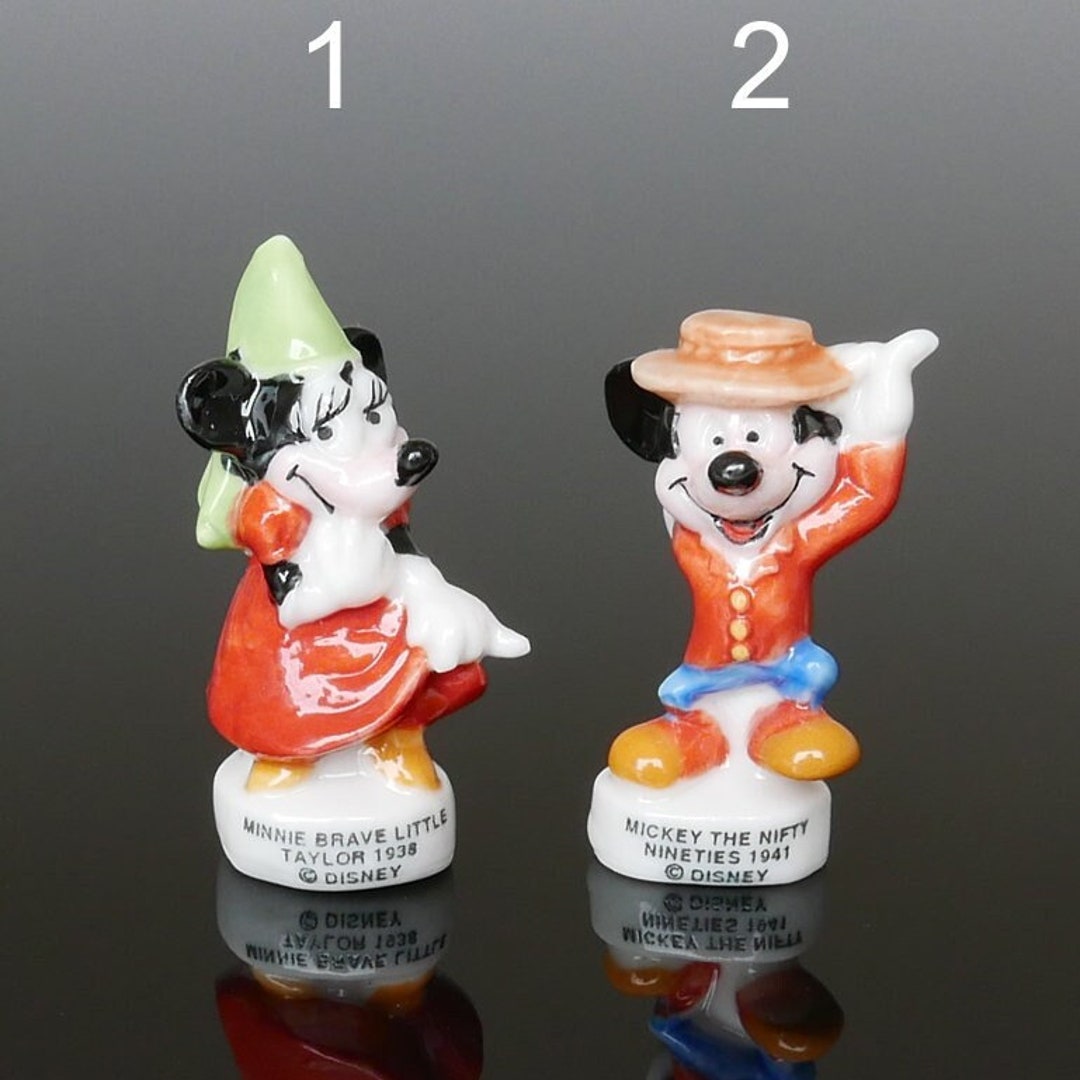 Vintage Miniature Figurine French Feve, Disney Mickey Mouse Figure