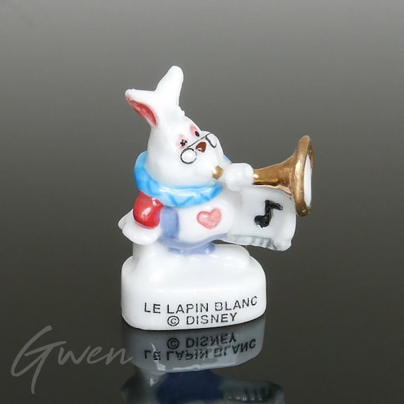 Vintage Miniature Figurine French Feve, Disney Alice in Wonderland Figure,  1.25 Porcelain Dollhouse Décor, Cake Topper Decoration Charm 