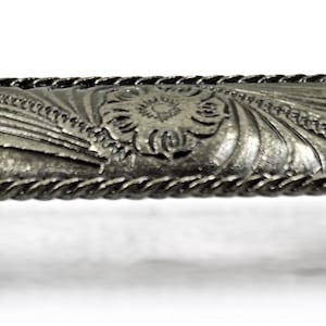 Americana Paisley Drawer or Cabinet Pull: Silver Finish, Rustic Western Decor
