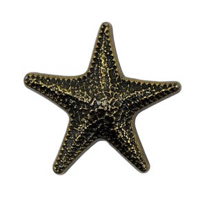 Nautical Starfish Cabinet Knob Drawer Door Pull Ocean Coastal Beach Home Fish Kitchen Hardware Antique Brass Finish