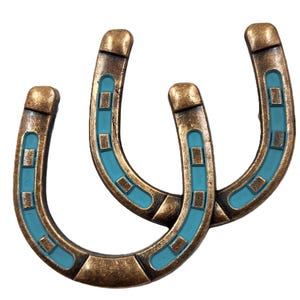 Double Horseshoe Drawer Door Pull Western Hardware Handle Kitchen Farmhouse Barn Decor