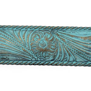 Americana Paisley Drawer Pull: Copper Patina Finish, Rustic Western Decor