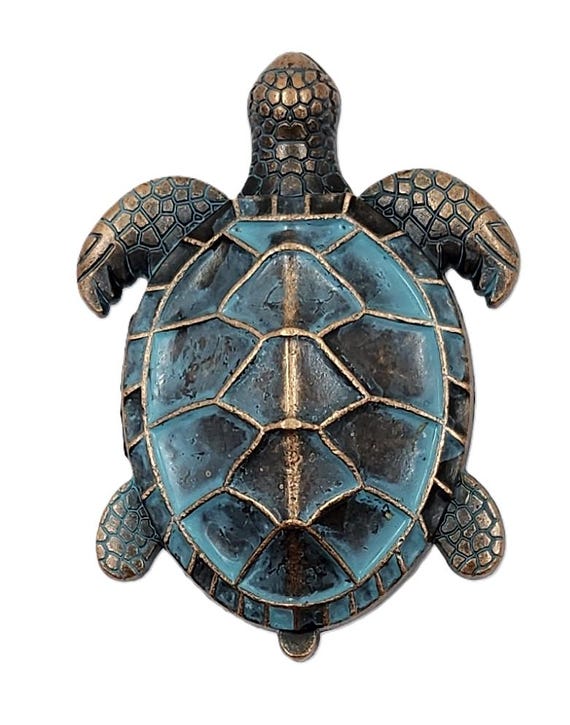 Turtle Cabinet Knob Door Drawer Pull Nautical Coastal Ocean Beach Home Kitchen Decor