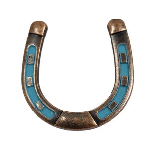 Horseshoe Cabinet Knob: Western Farmhouse Decor Copper Patina Finish