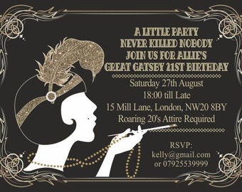 gatsby invitation etsy