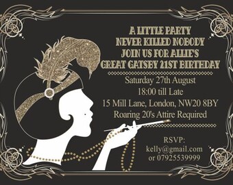 gatsby invitation etsy