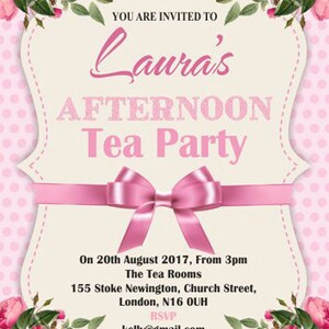 10 X Personalizzati Inviti Festa Di Compleanno Di Pomeriggio Etsy