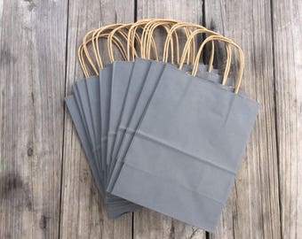 Large Merry Christmas Gift BagsFestive Brown Paper Bags Eco-Friendly x10