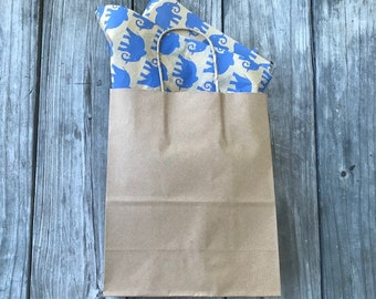 20 Pack - Kraft Paper Handle Bags(8x4x10)