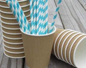 25 Kraft Ripple Wrap Cups, (12 OZ.)