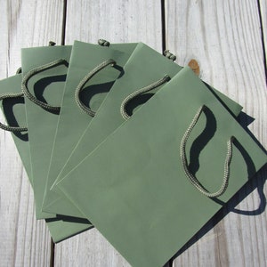 10 Pack - 10"x5"x13"  Green Gift Bags Heavy-Weight Paper