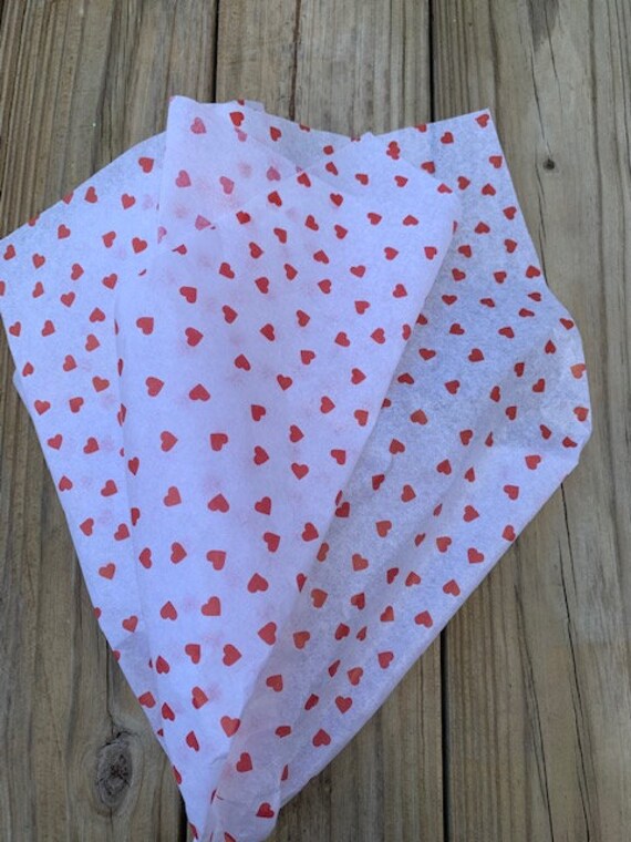 Tissue Paper 50 Sheets Valentines Day Tissue Paper Red Heart Decorative Art