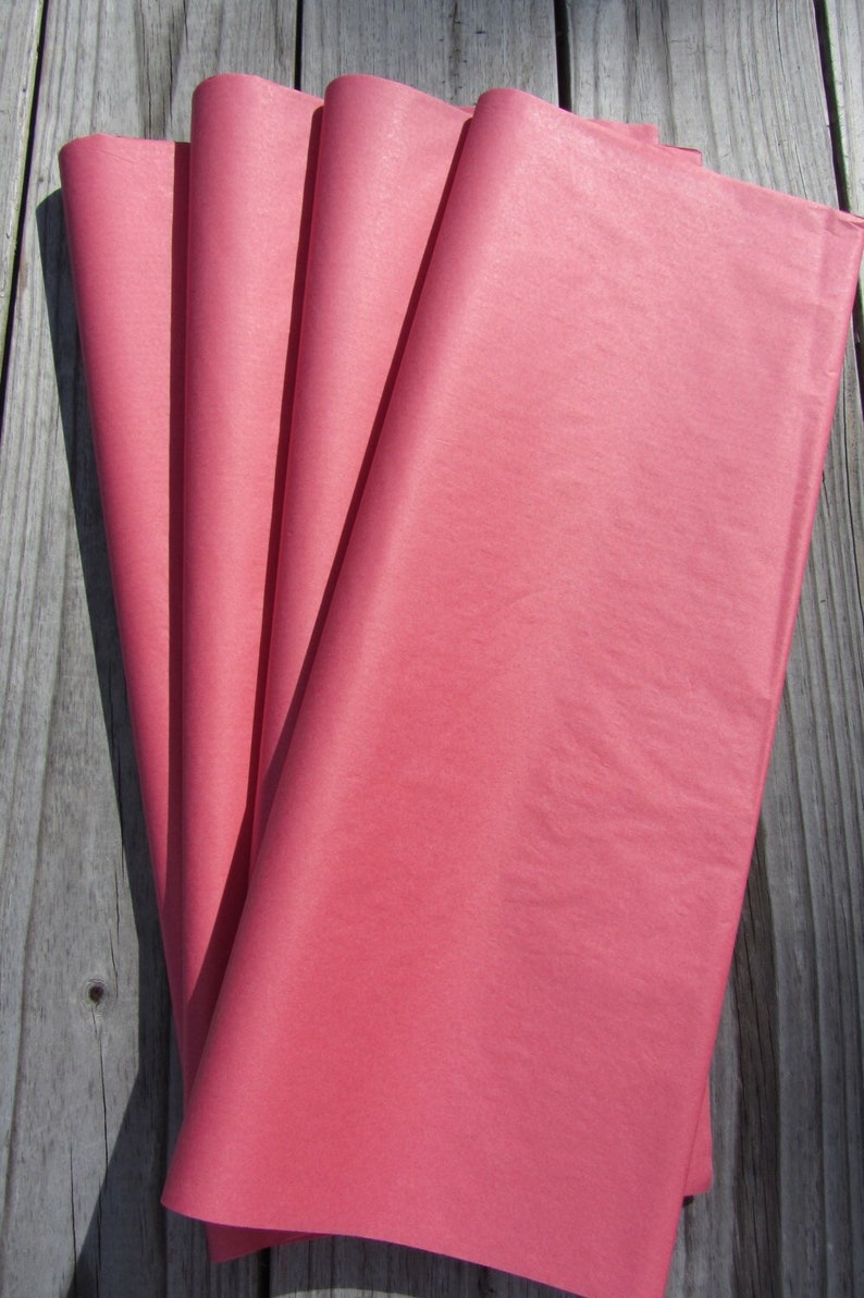 Tissue Paper / 48 Sheets Coral Pink Tissue Paper 20x30/Coral Wedding/Coral Tissue Paper Sheets/Coral Shower image 1