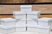 20 Pack White Gloss 3.5x3.5x2 Deep Jewelry Favor Boxes Square with Cotton Fill Size 34 