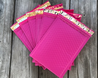 20 Pack  6.5"x9" Hot Pink Bubble Mailers