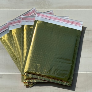 20 Pack  6.5&quot;x9&quot; Metallic Gold Bubble Mailers/Padded Mailers