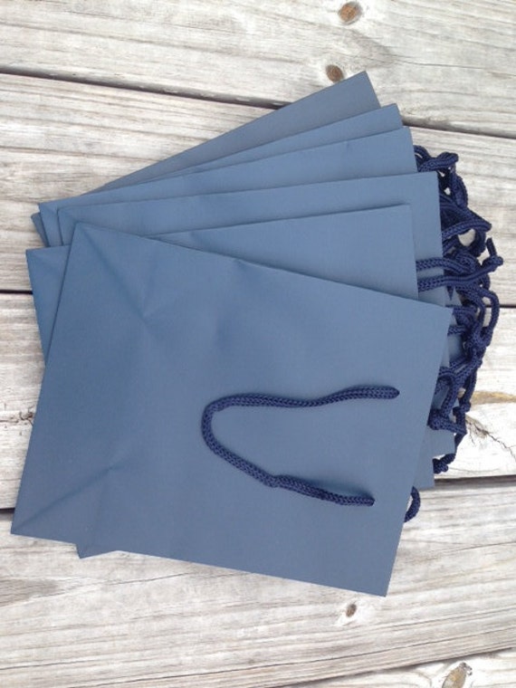10 Pack Navy Blue Gift Bags HeavyWeight Etsy