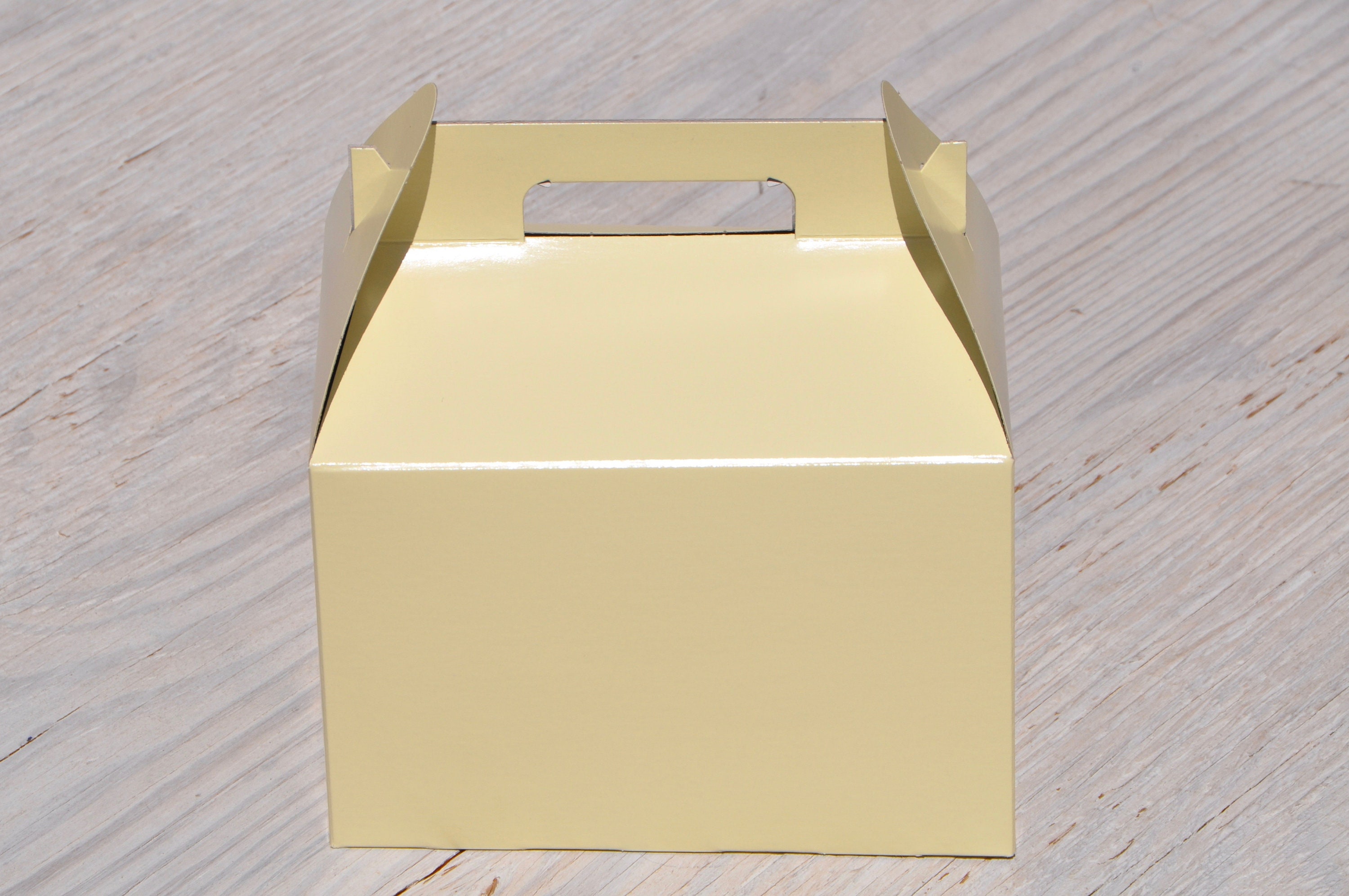 10 Large Ivory Gable Boxes 9x6x6 Gloss Favor Box Cream Etsy