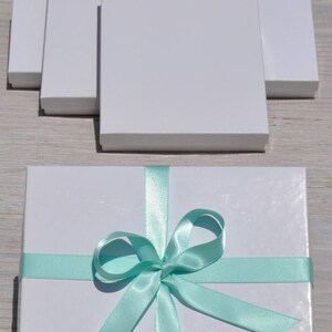 50 White Gloss 7x5x1.25 Gift Jewelry Necklace Boxes with Cotton Fill Invitation / Photography Box A7 image 6