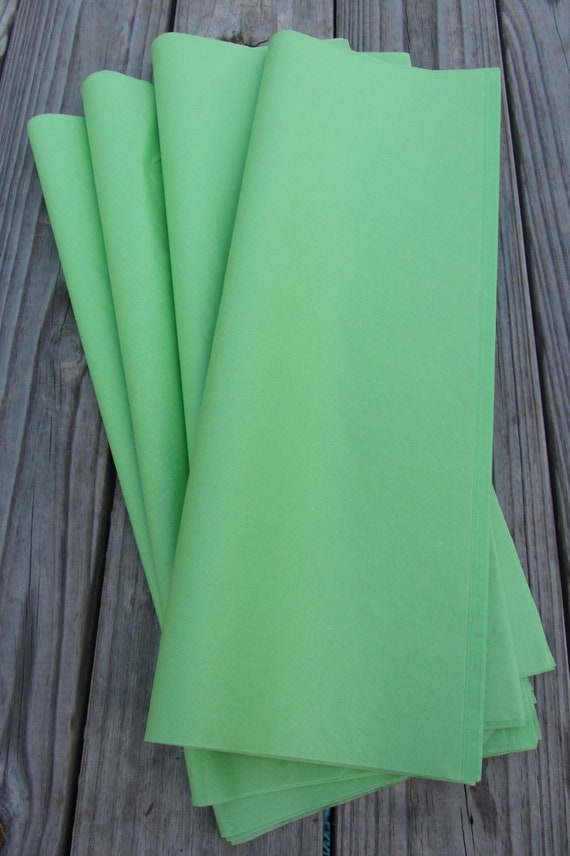 Bulk Tissue Paper / 48 Sheets Apple Green Tissue Paper 20x30/ Light Green  Tissue/ Lime Green