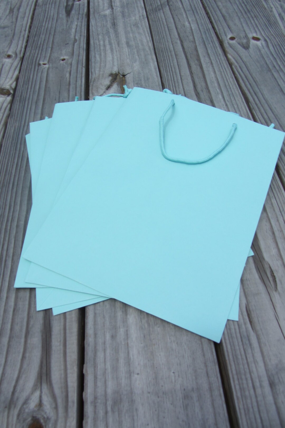 100 Pack 10x5x13 Robins Egg Blue Gift Bags Heavyweight Paper Etsy