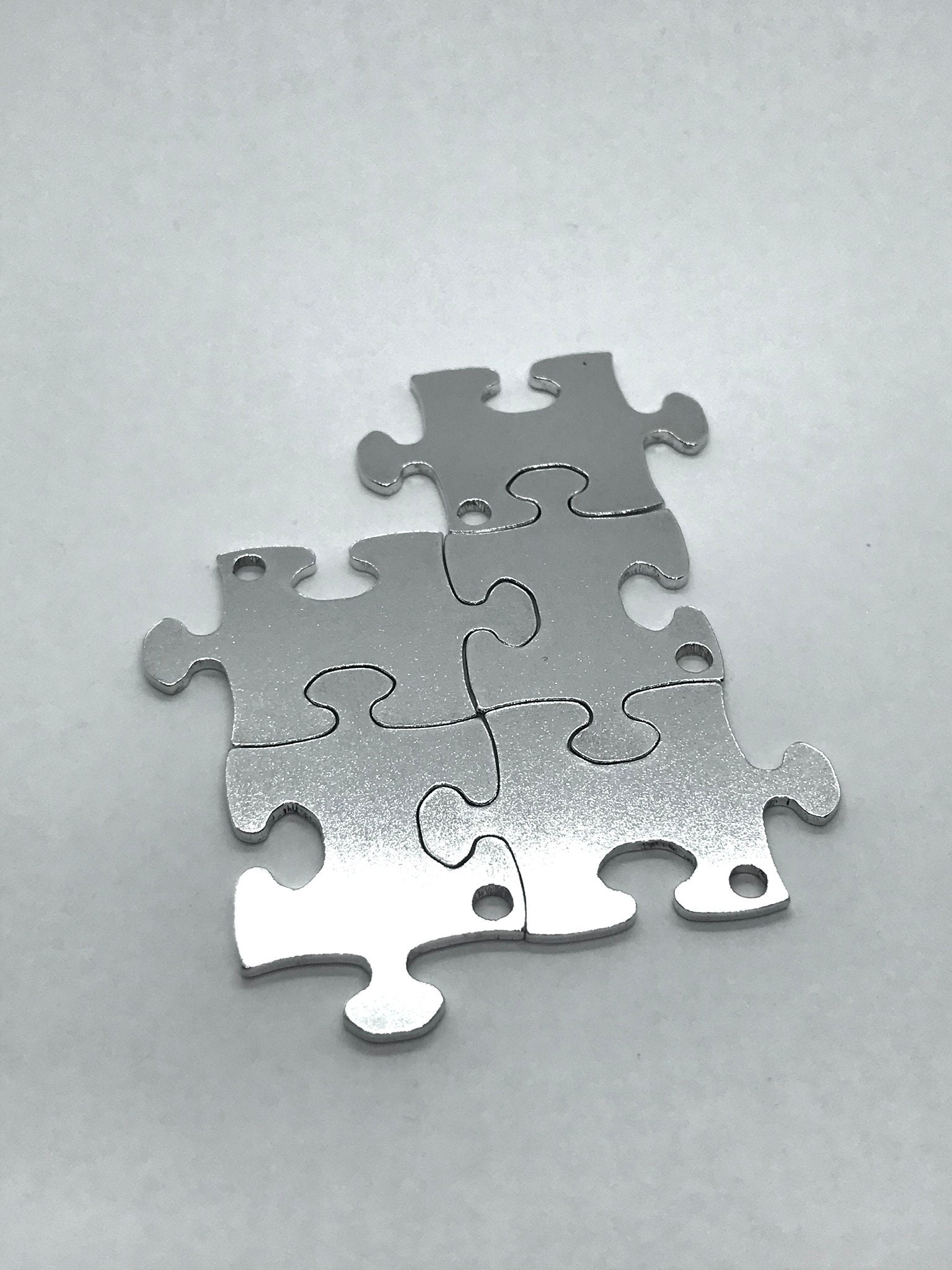 Interlocking Jigsaw Puzzle pieces 40x23mm aluminium 1.5mm with Etsy