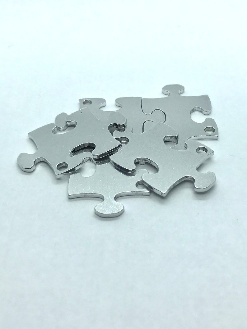 Interlocking Jigsaw Puzzle pieces 40x23mm aluminium 1.5mm with Etsy