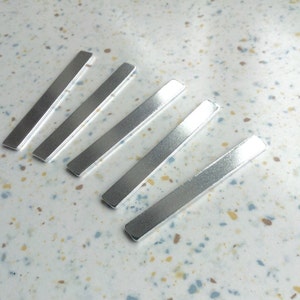10 Ring blanks in 2 sizes 6x60mm OR 9x60mm quality aluminium metal ring / bar blanks 6 x 60mm rectangle 1.5mm thick