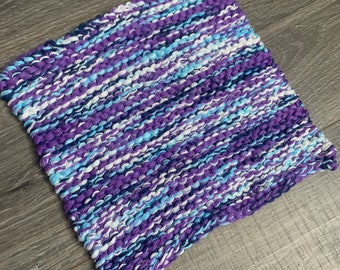 Knitted Potholders | Handmade | 7.5x8in | Large | Thick | Striped Colors
