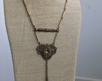Sterling chain with charm holder and five enameled sneakers