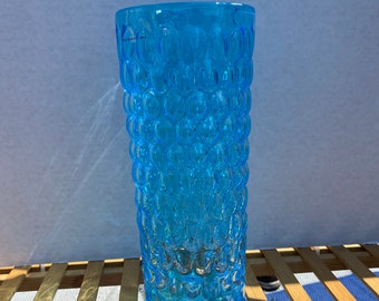 Polish Crystal Sky Blue Bubble Vase