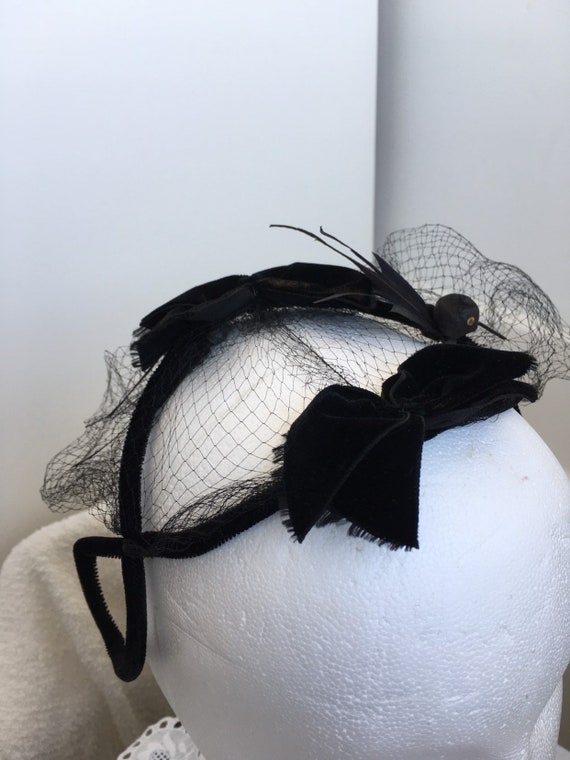 Black Bird net hat vintage 1950 - image 5