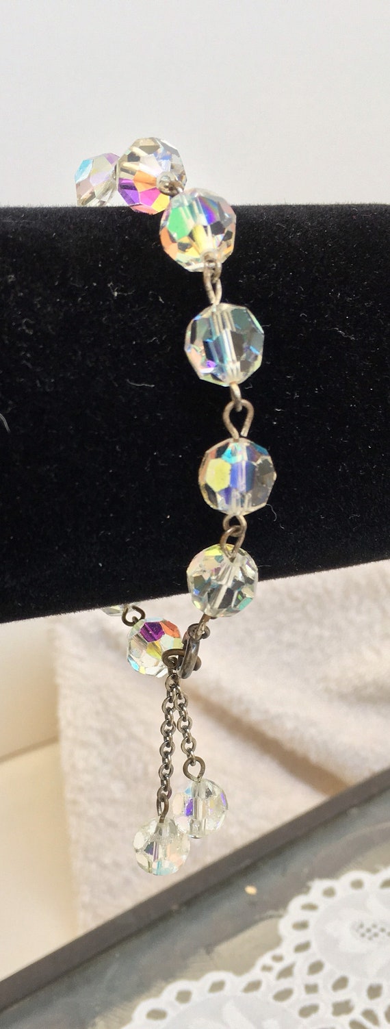 Aurora Borealis crystal bead bracelet - image 7