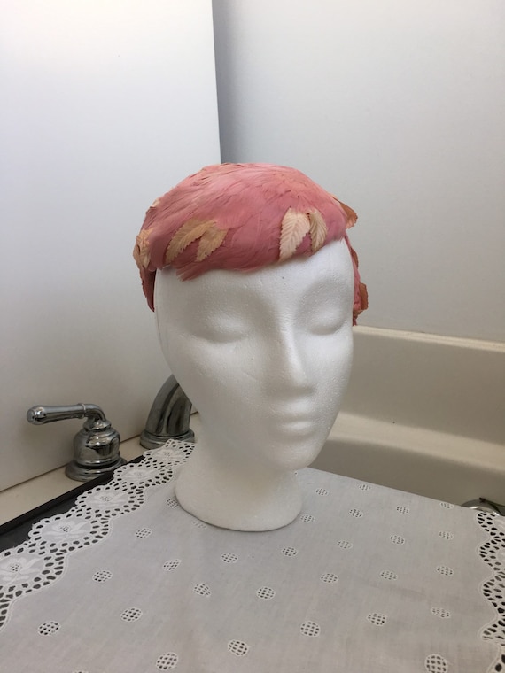 Pink Feather headband fascinator hat