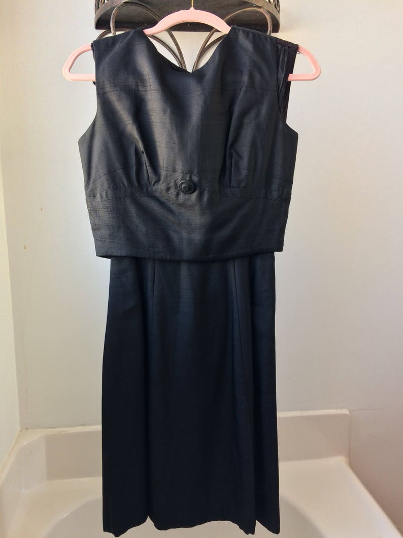 1950 vintage black cocktail dress