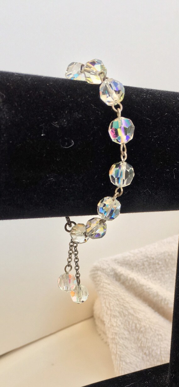 Aurora Borealis crystal bead bracelet - image 2