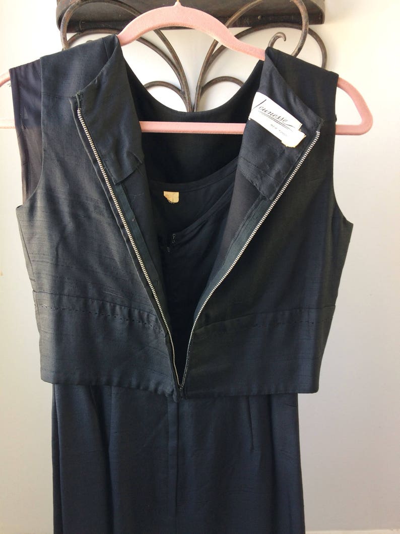 1950 vintage black cocktail dress