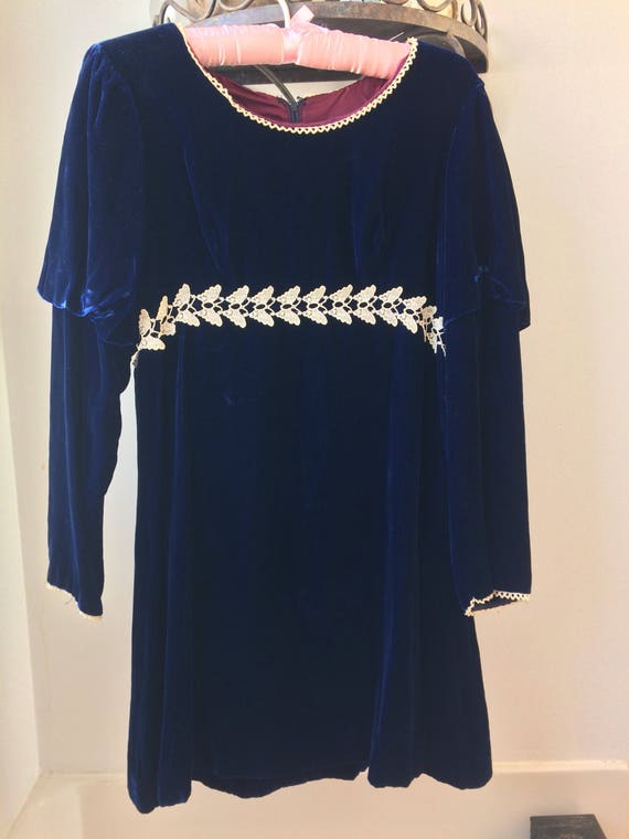 blue butterfly mini dress Rihoas Chiffon Mock Neck Keyhole Mini Dress