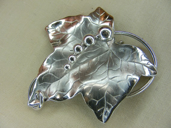 Carl Art 1950s Sterling Silver Brooch and Earring… - image 1