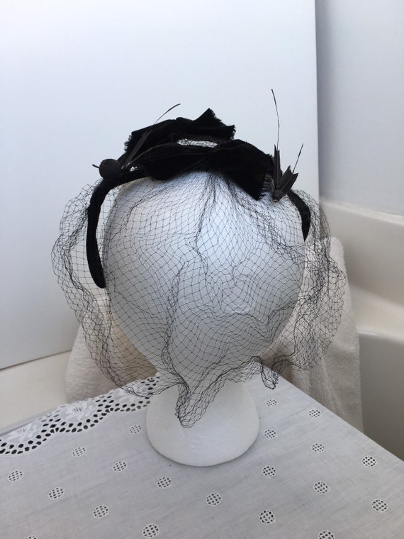 Black Bird net hat vintage 1950 - image 4