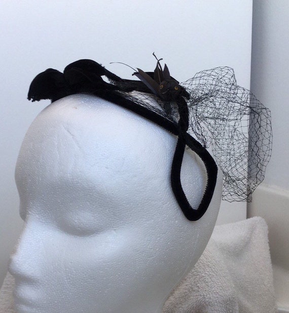 Black Bird net hat vintage 1950 - image 1