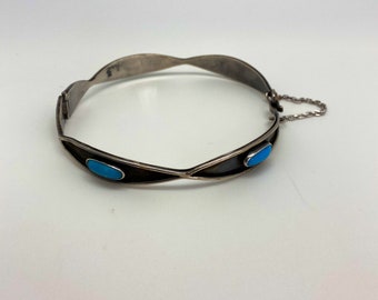 Handmade Turquoise and Silver Pet Collar