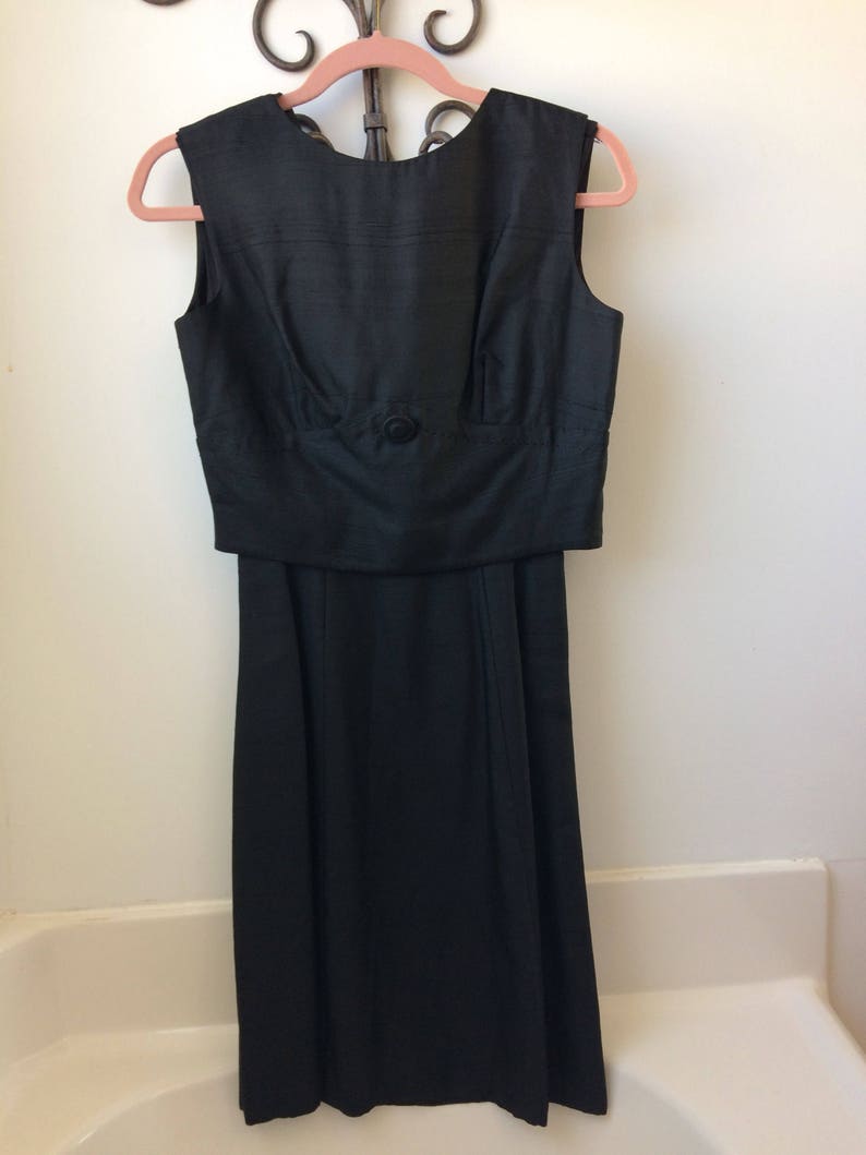 1950 vintage black cocktail dress