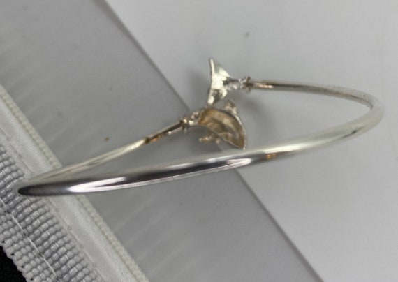 Dolphin Sterling Silver Bangle Bracelet - image 10