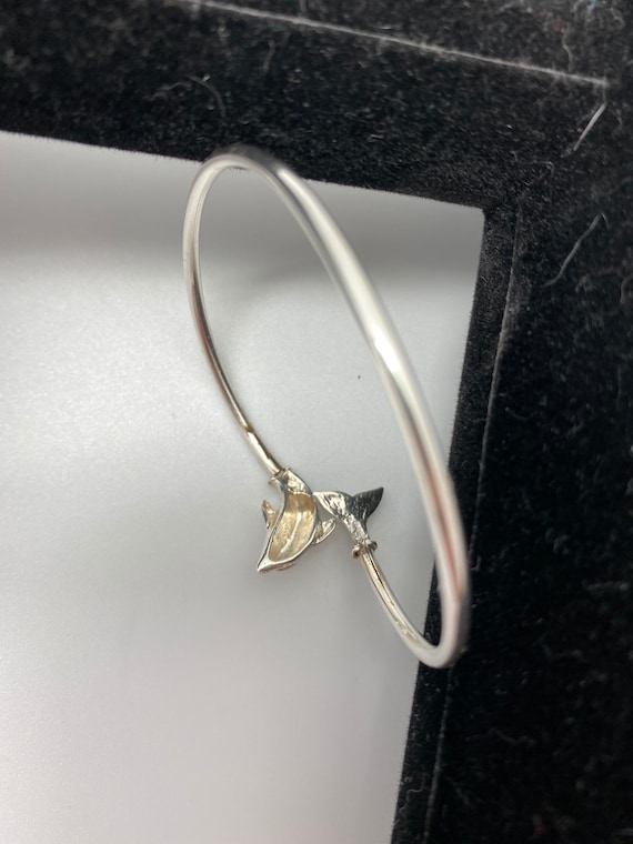 Dolphin Sterling Silver Bangle Bracelet - image 6