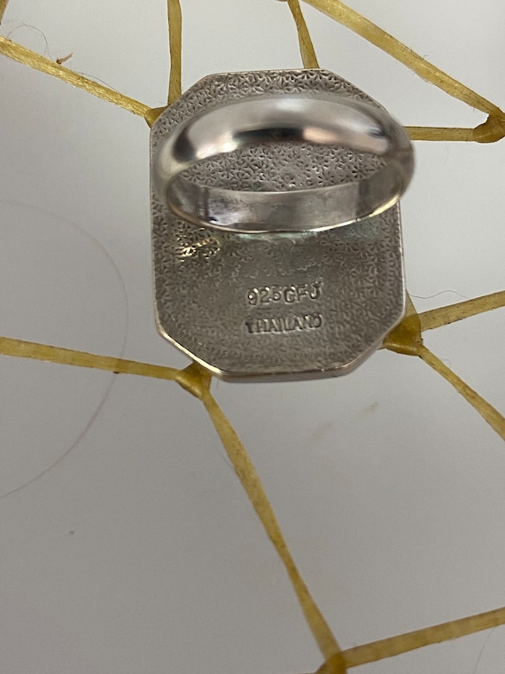 Larimar Bee Motif Sterling Silver Size 4 3/4 Ring… - image 5