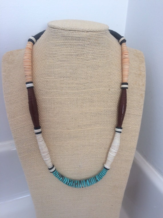 American Indian graduated heishi beads