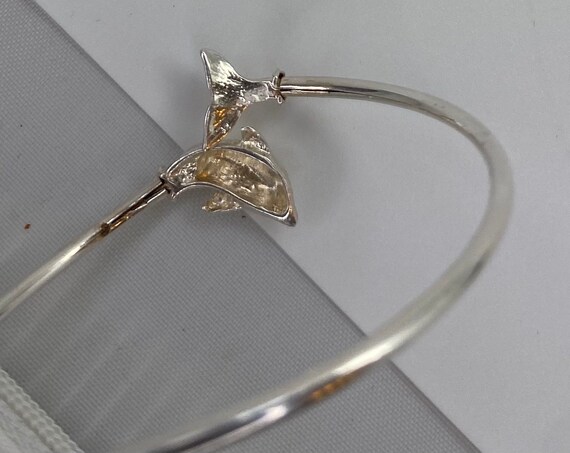 Dolphin Sterling Silver Bangle Bracelet - image 3